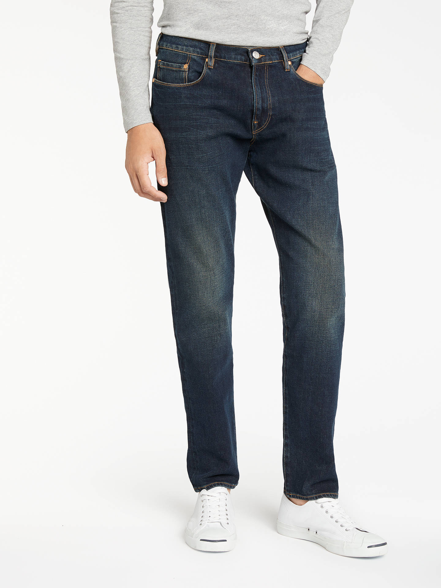 PS by Paul Smith Tapered Fit 4-Way Stretch Jeans, Dark Wash at John ...