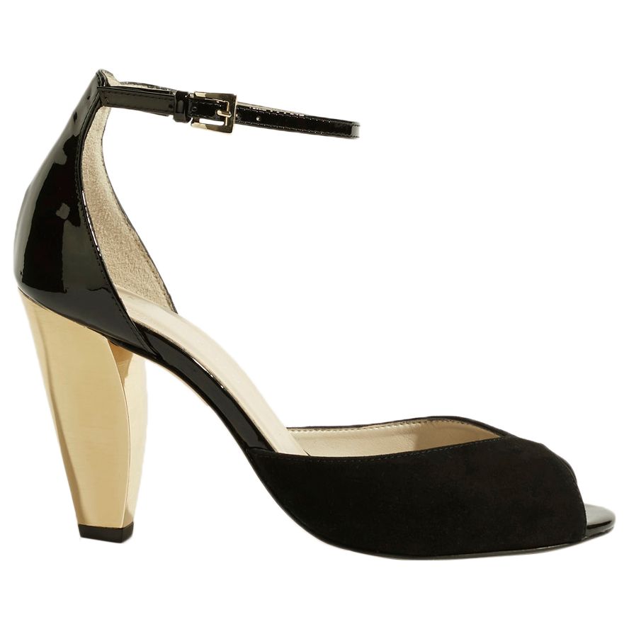 Karen Millen Cone Heeled Sandals, Black