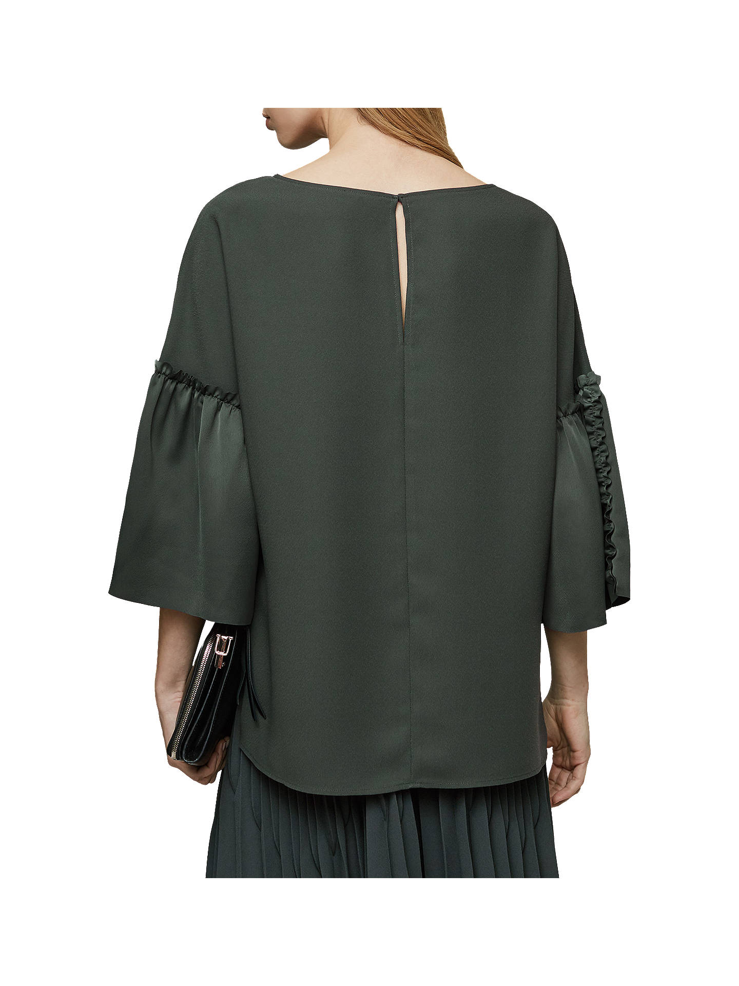 Reiss Joss Ruched Sleeve Detail Top at John Lewis & Partners