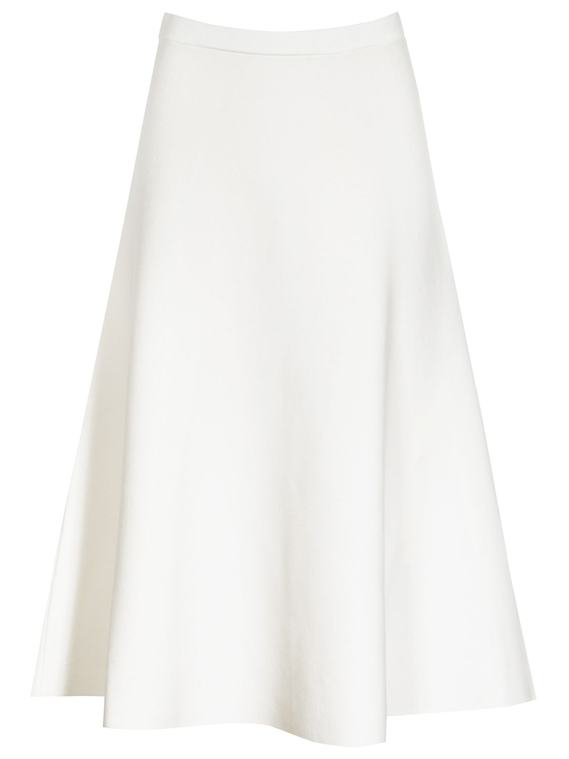 Reiss Loretta A-Line Knitted Skirt, White