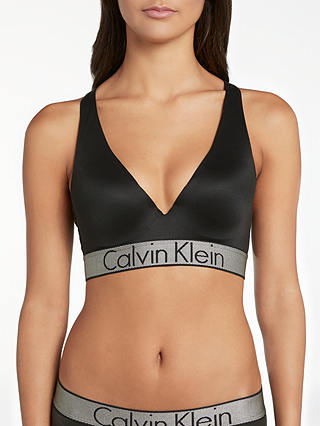 Calvin Klein Underwear Customized Stretch Plunge Bra, Black