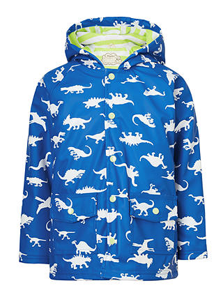 Hatley Boys' Dinosaur Print Classic Rain Coat, Blue