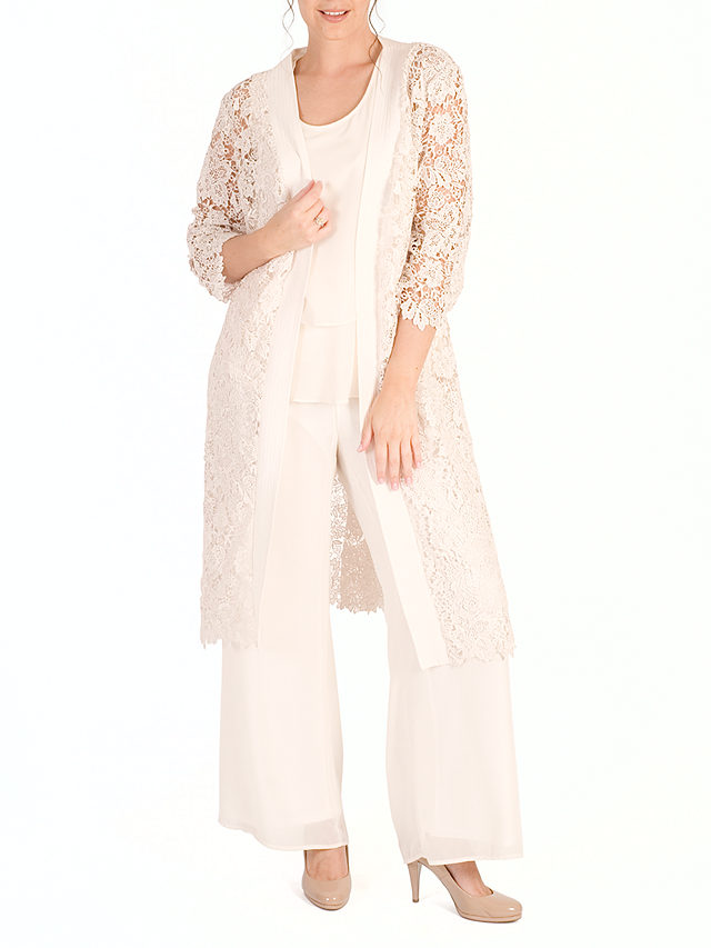 Chesca Lace Scalloped Coat, Blonde, 14