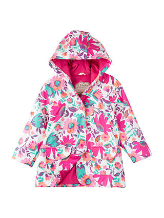 Hatley Girls' Tortuga Bay Floral Raincoat, Pink