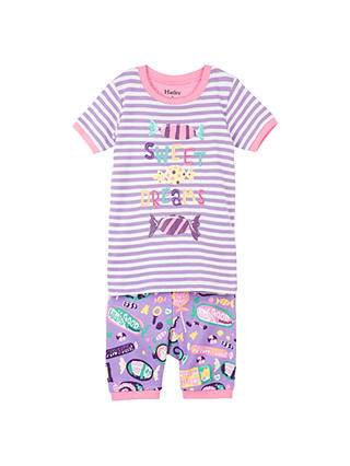 Hatley Children's Kitty Candy Applique Pyjamas, Purple
