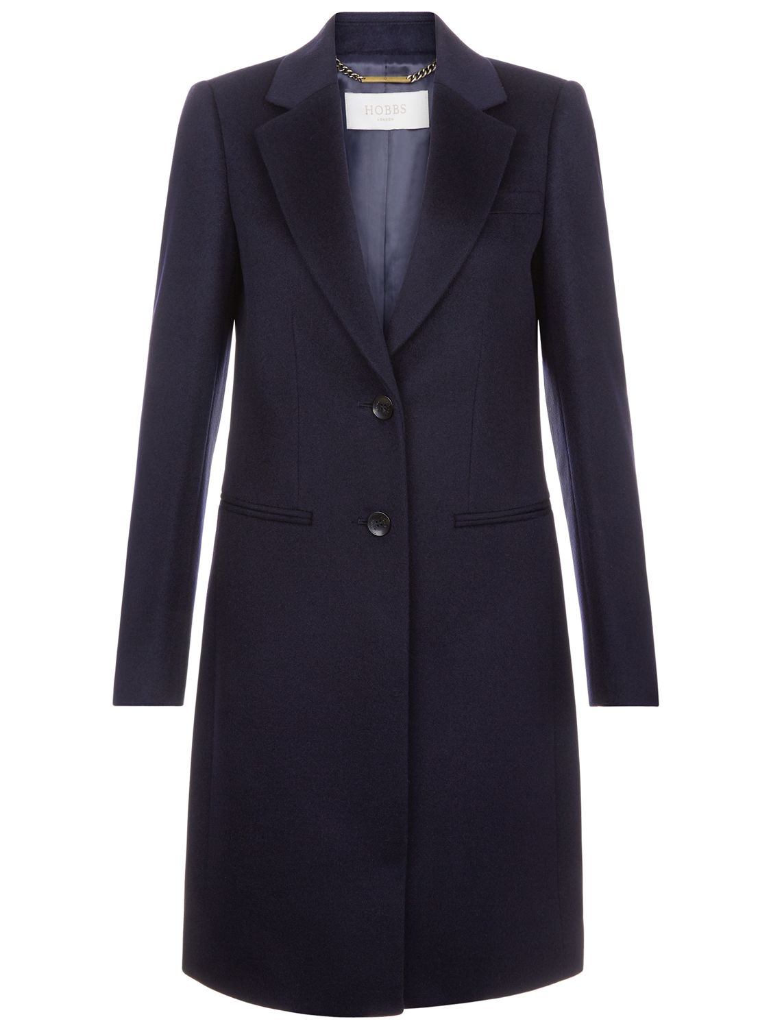 Hobbs Tilda Coat, Navy Blue at John Lewis & Partners