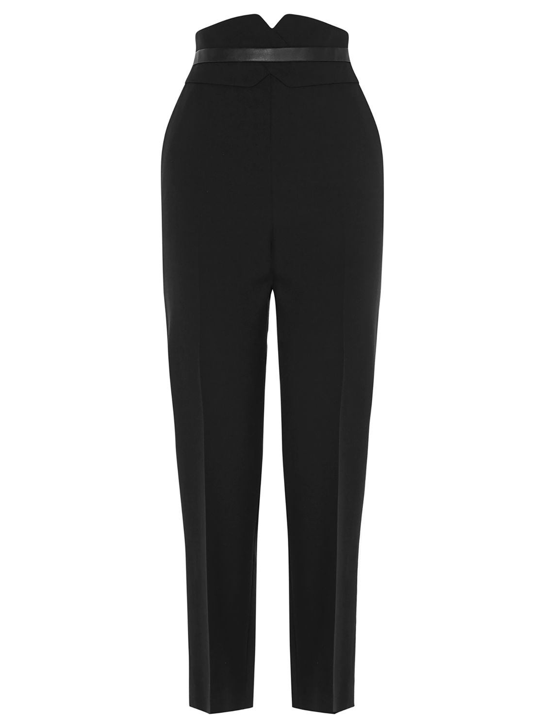 black fitted trousers