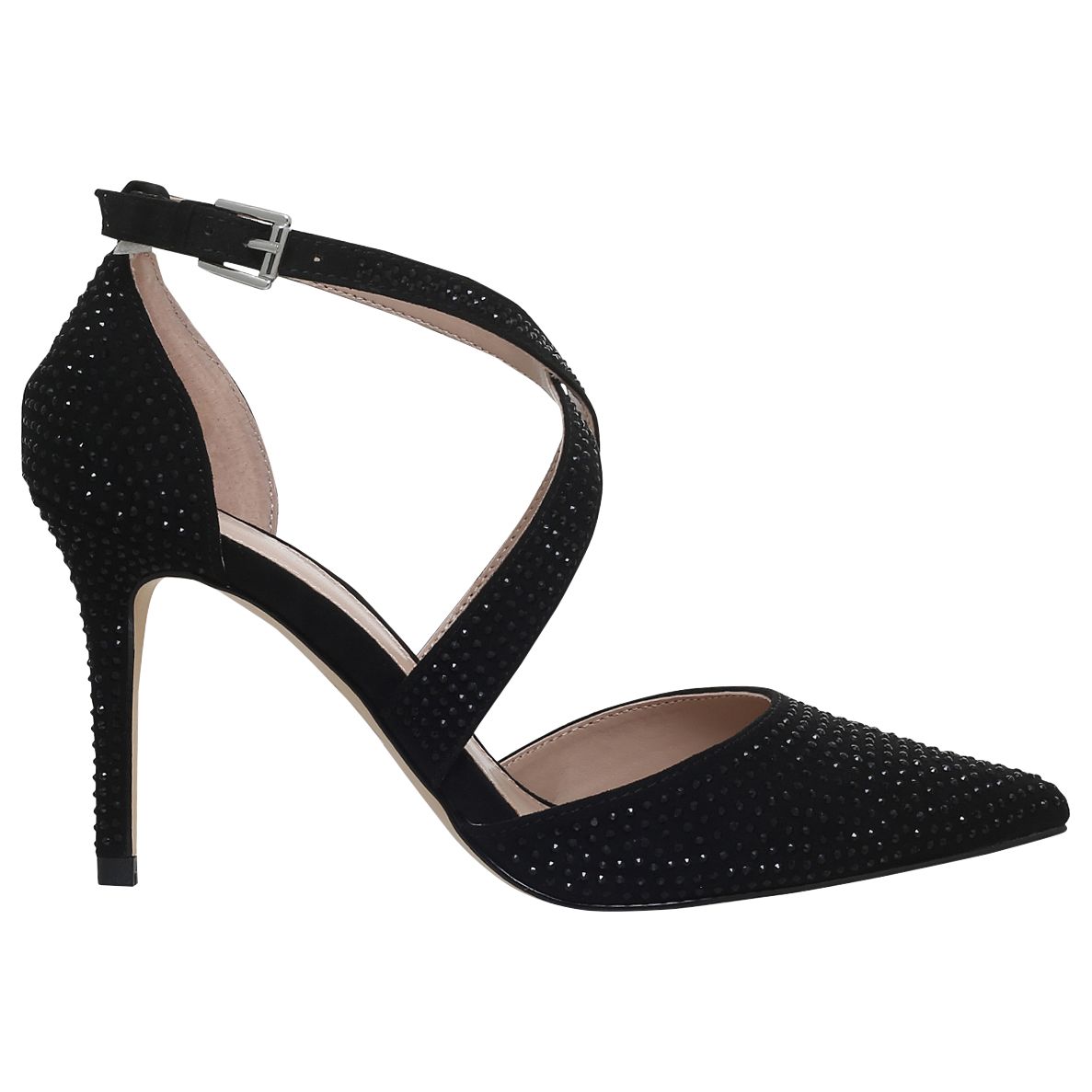 Carvela Kross 2 Stiletto Heeled Court Shoes, Black Embellished at John ...