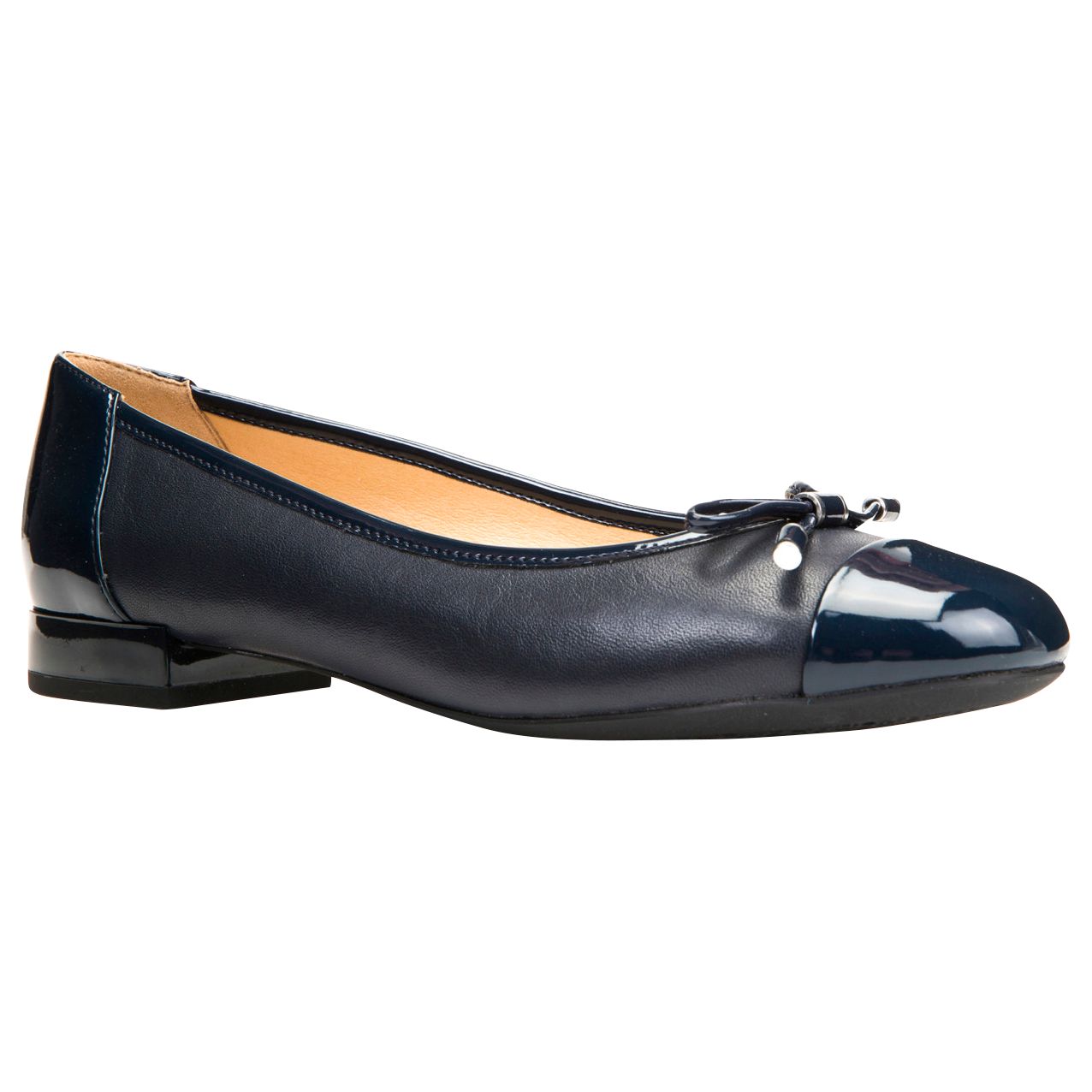 Geox Women's Wistrey Breathable Ballet Pumps, Navy Leather, 4