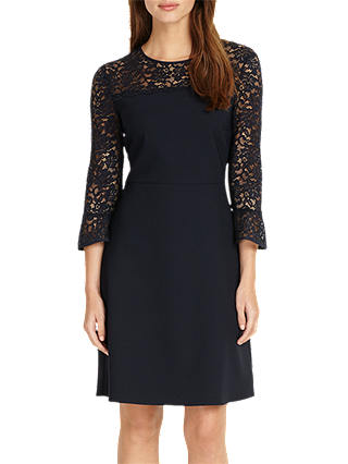 Phase Eight Esme Lace Dress, Midnight