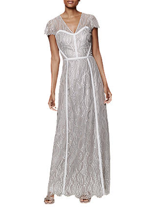 Phase Eight Collection 8 Hali Lace Dress, Silver