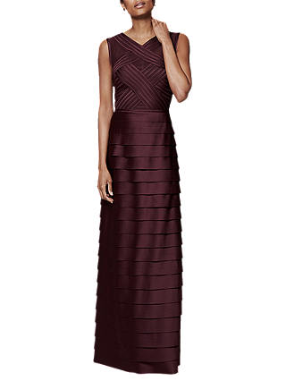 Phase Eight Collection 8 Hermione Layered Dress, Merlot