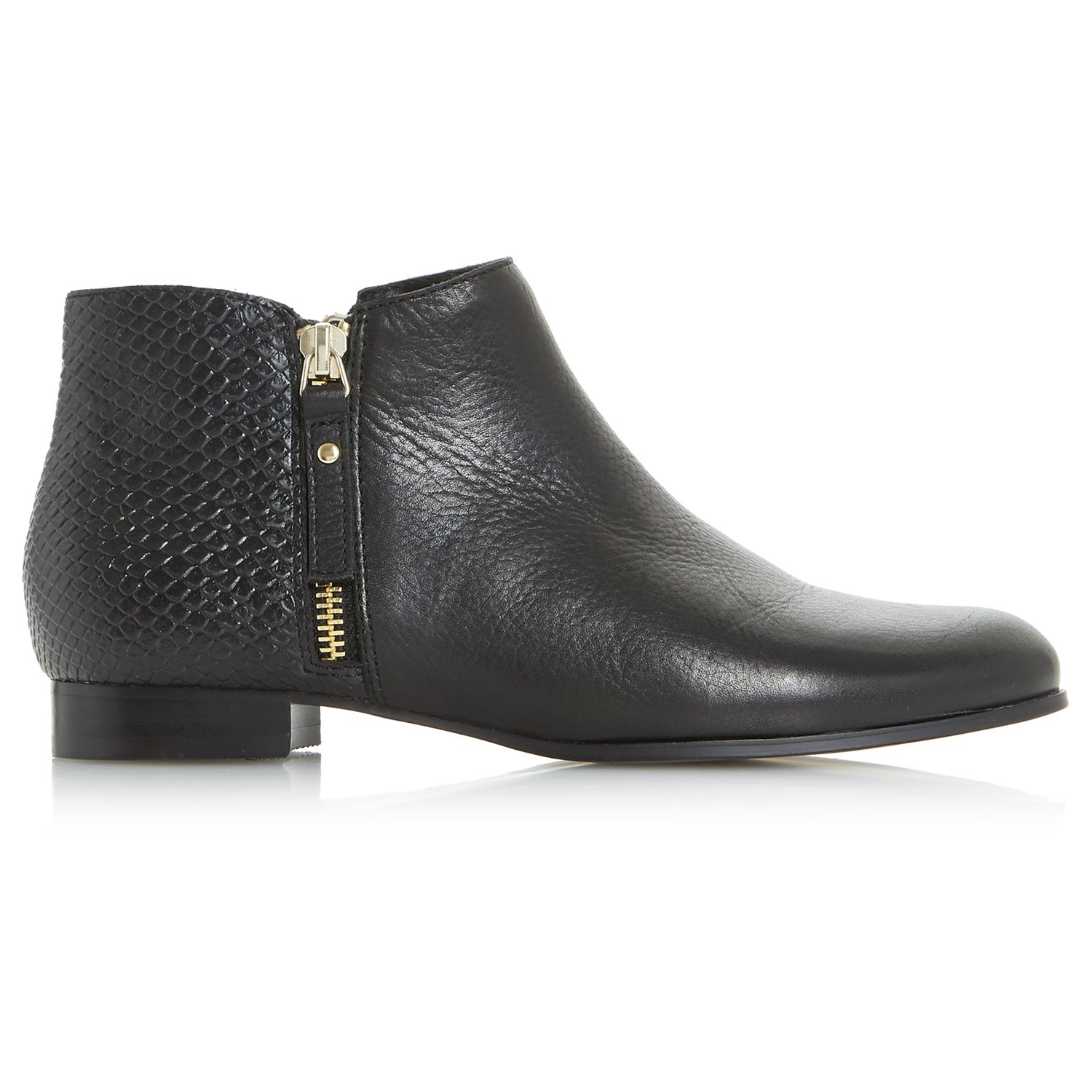 dune flat ankle boots