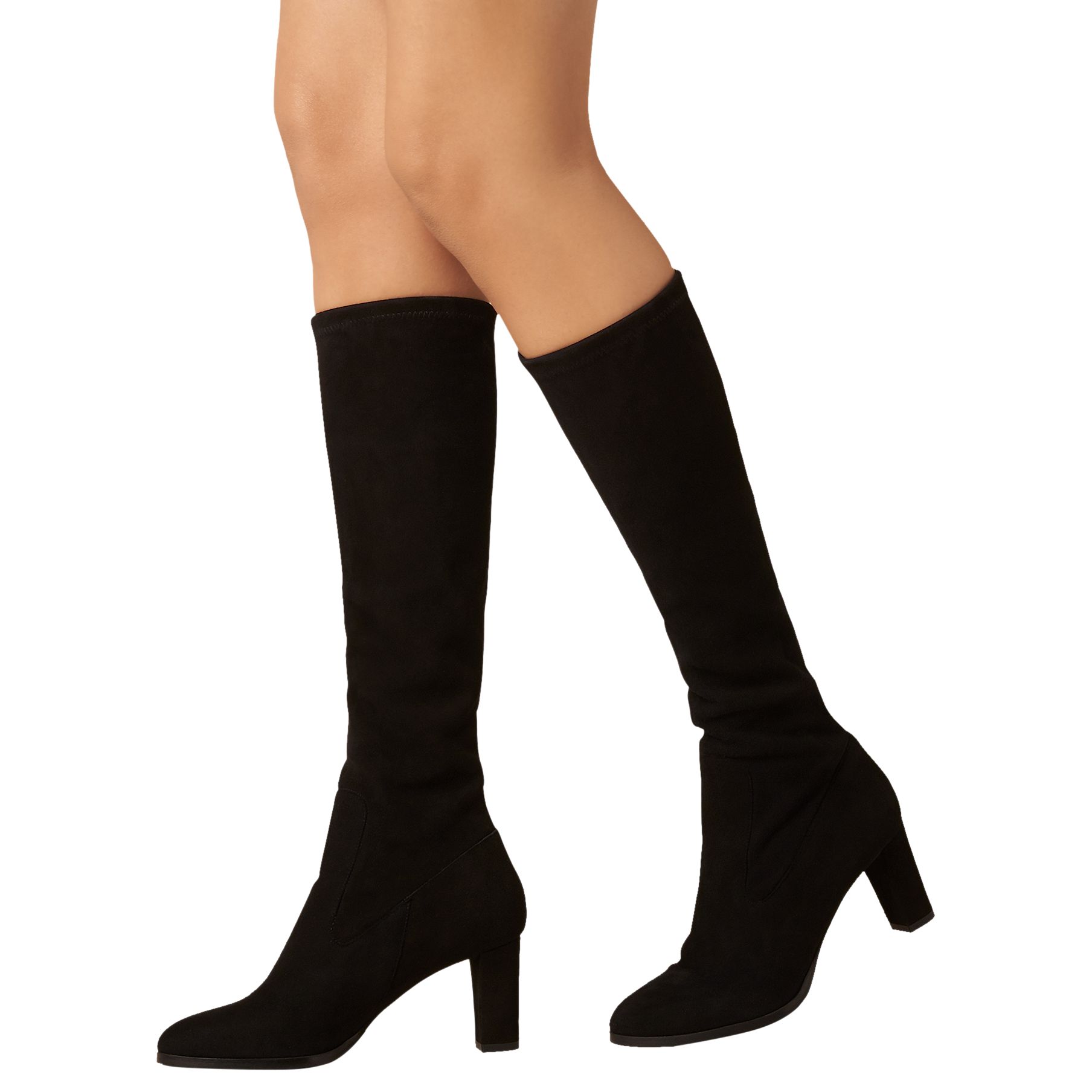 black knee high sock boots
