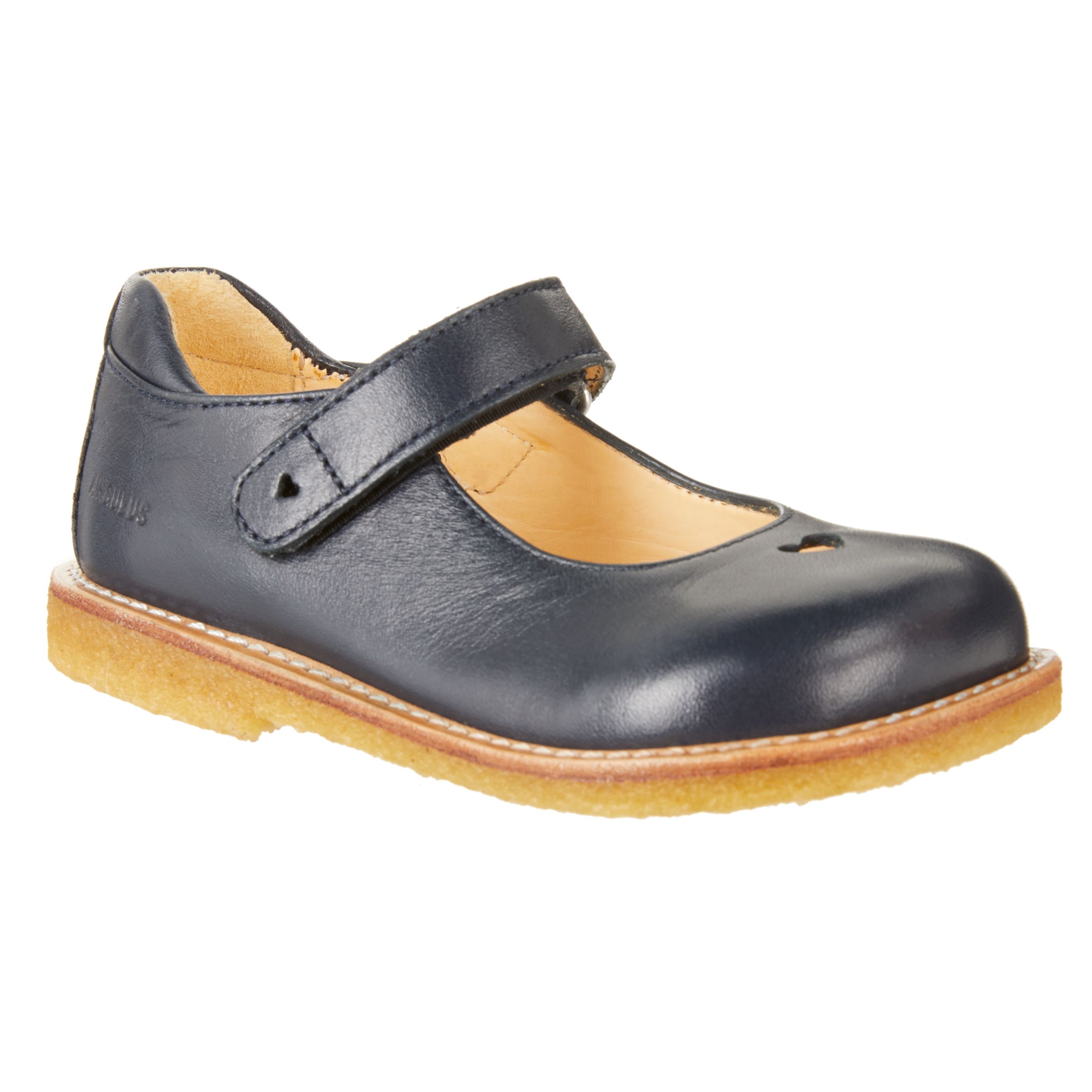 ANGULUS Children's Heart Mary Jane Shoes, Navy at John Lewis