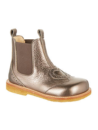 ANGULUS Children's Heart Chelsea Boots, Pewter