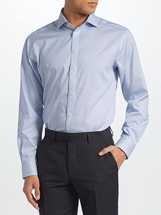 John Lewis & Partners Non Iron Bengal Stripe Regular Fit Shirt, Blue