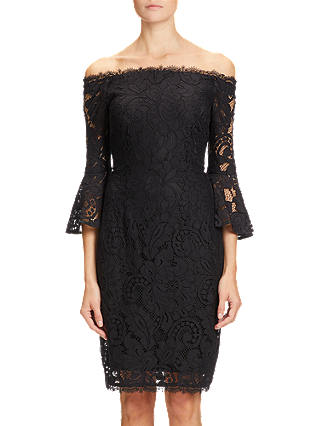 Adrianna Papell Lace Sheath Short Dress, Black