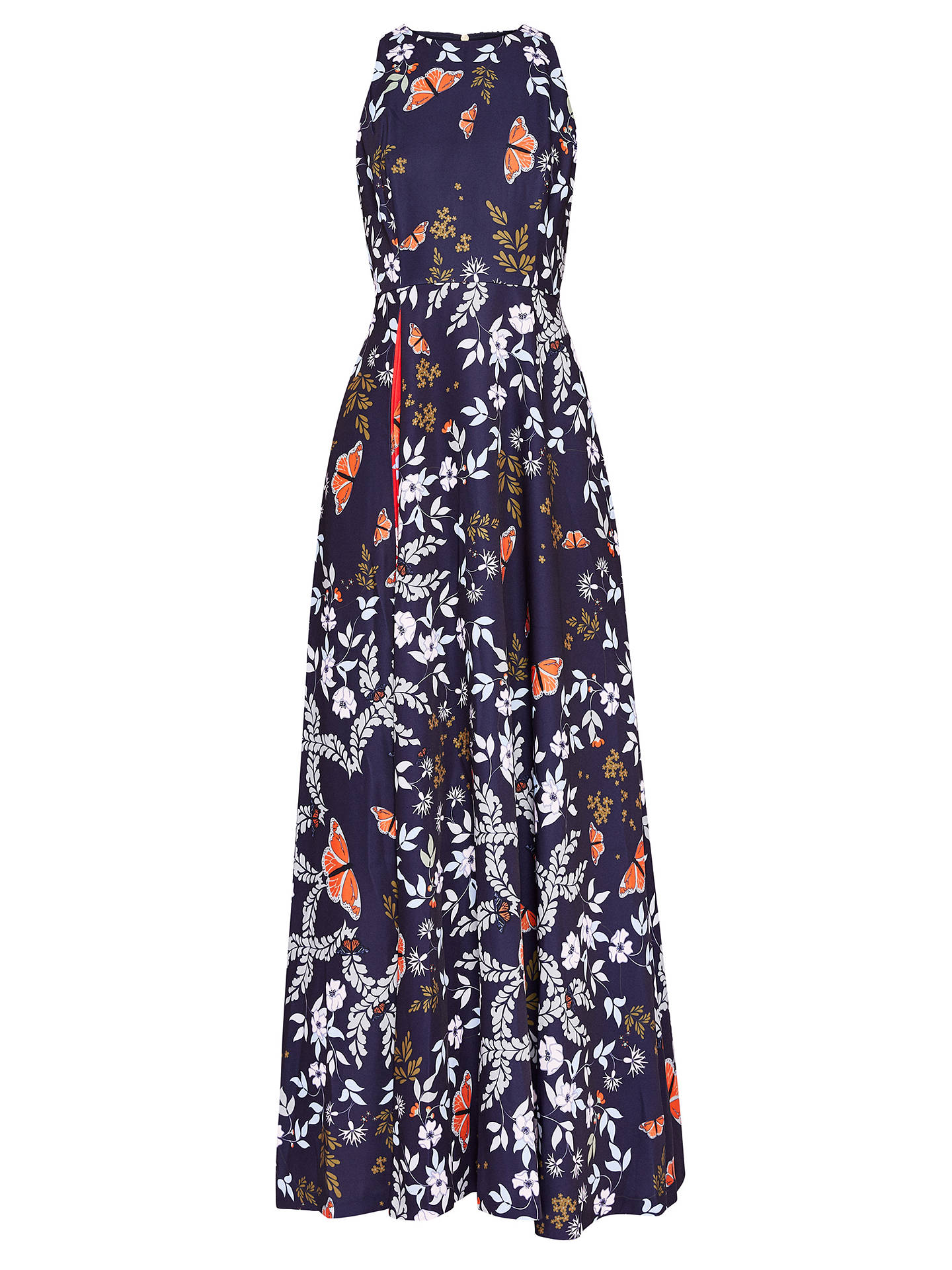 Ted Baker Kyoto Gardens Print Sleeveless Halterneck Floral Maxi Dress ...