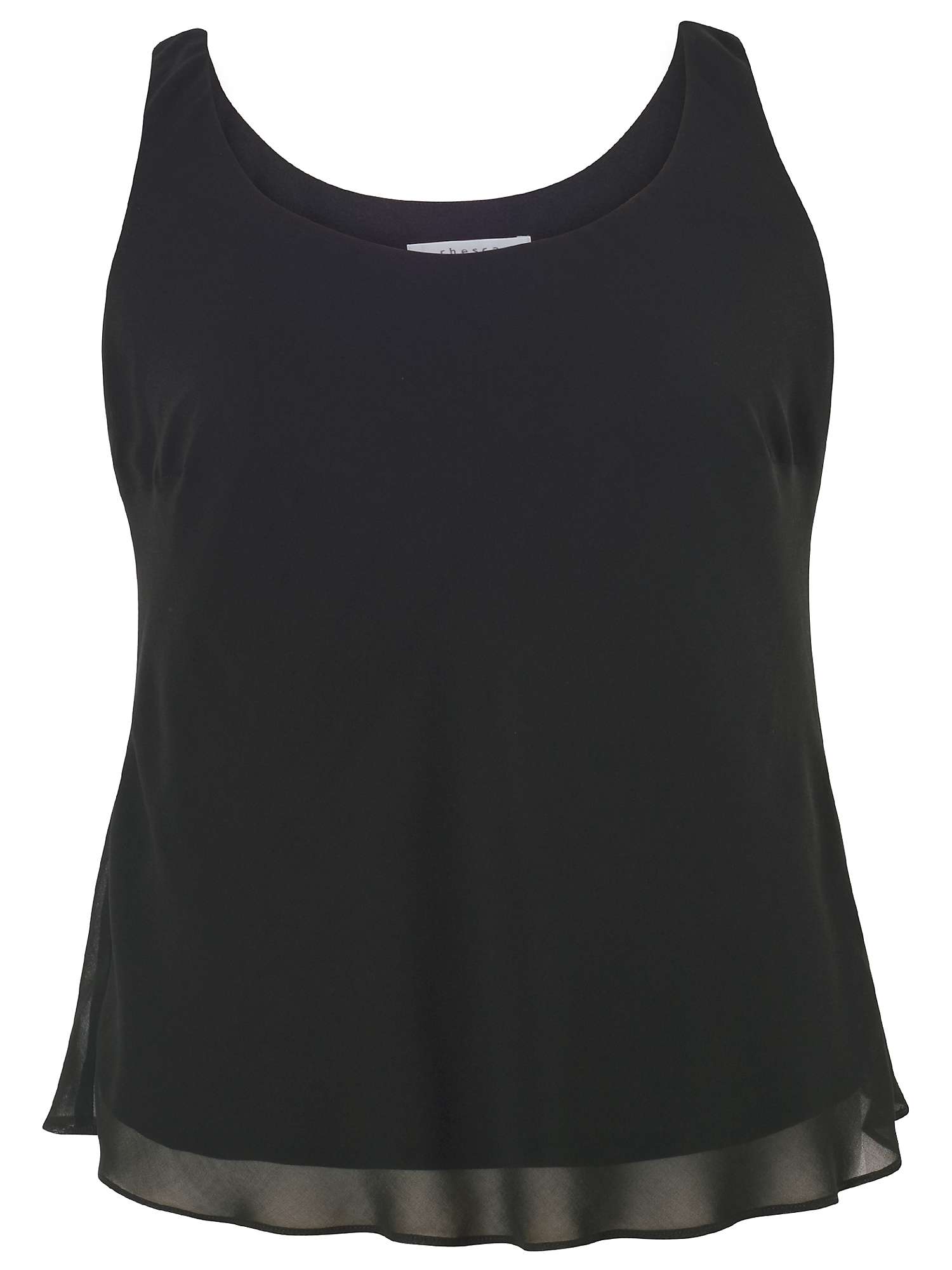 Chesca Chiffon Camisole, Black at John Lewis & Partners