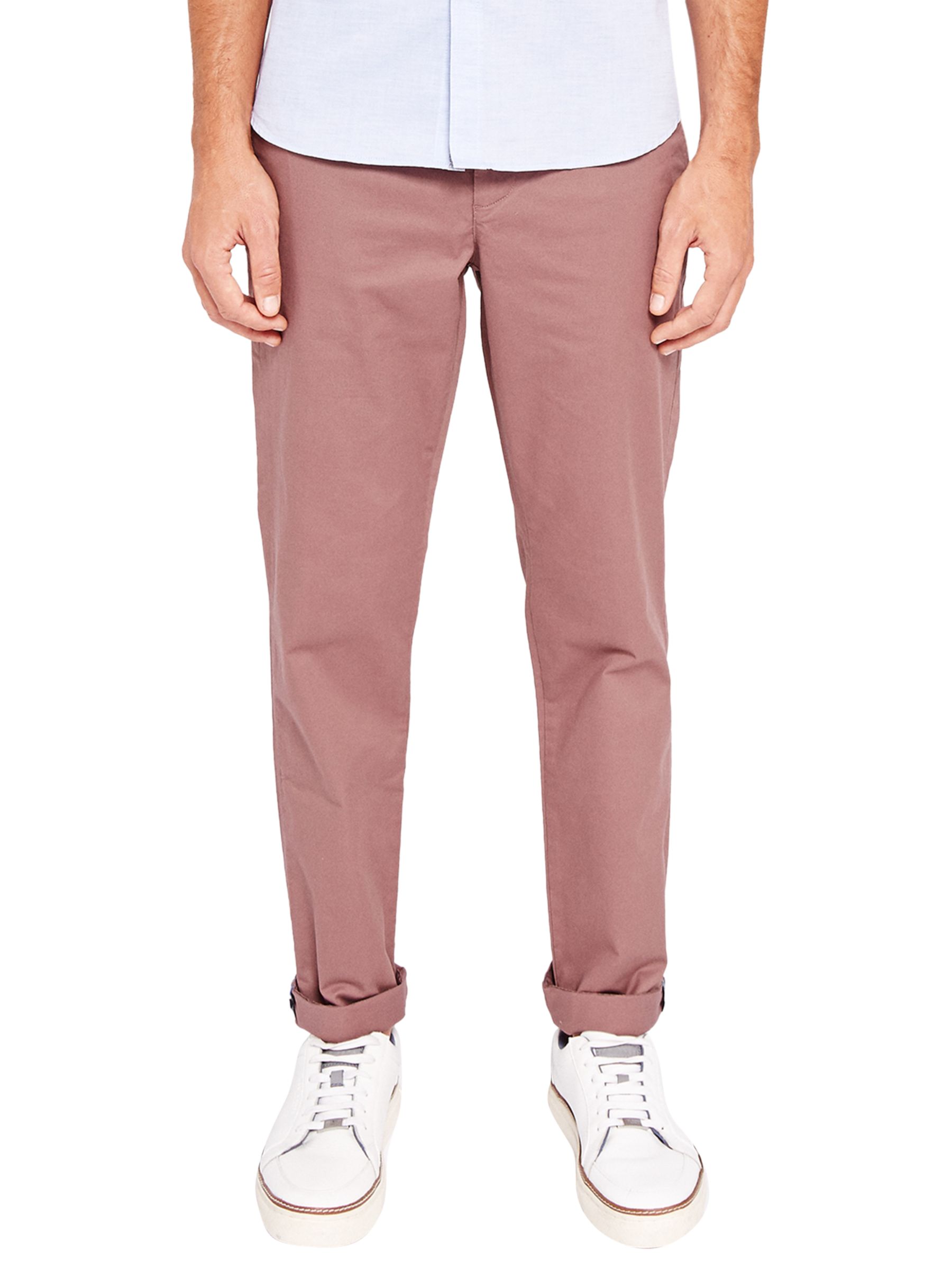 Ted Baker Clascor Chino Trousers, Pink, 34L