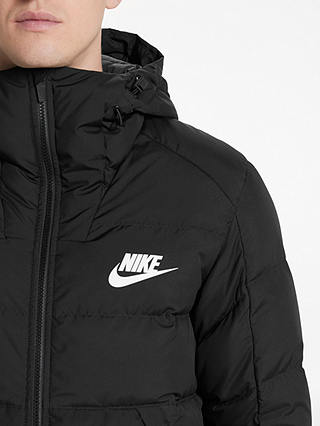 Nike Sportswear Down Insulated Jacket, Black at John Lewis & Partners