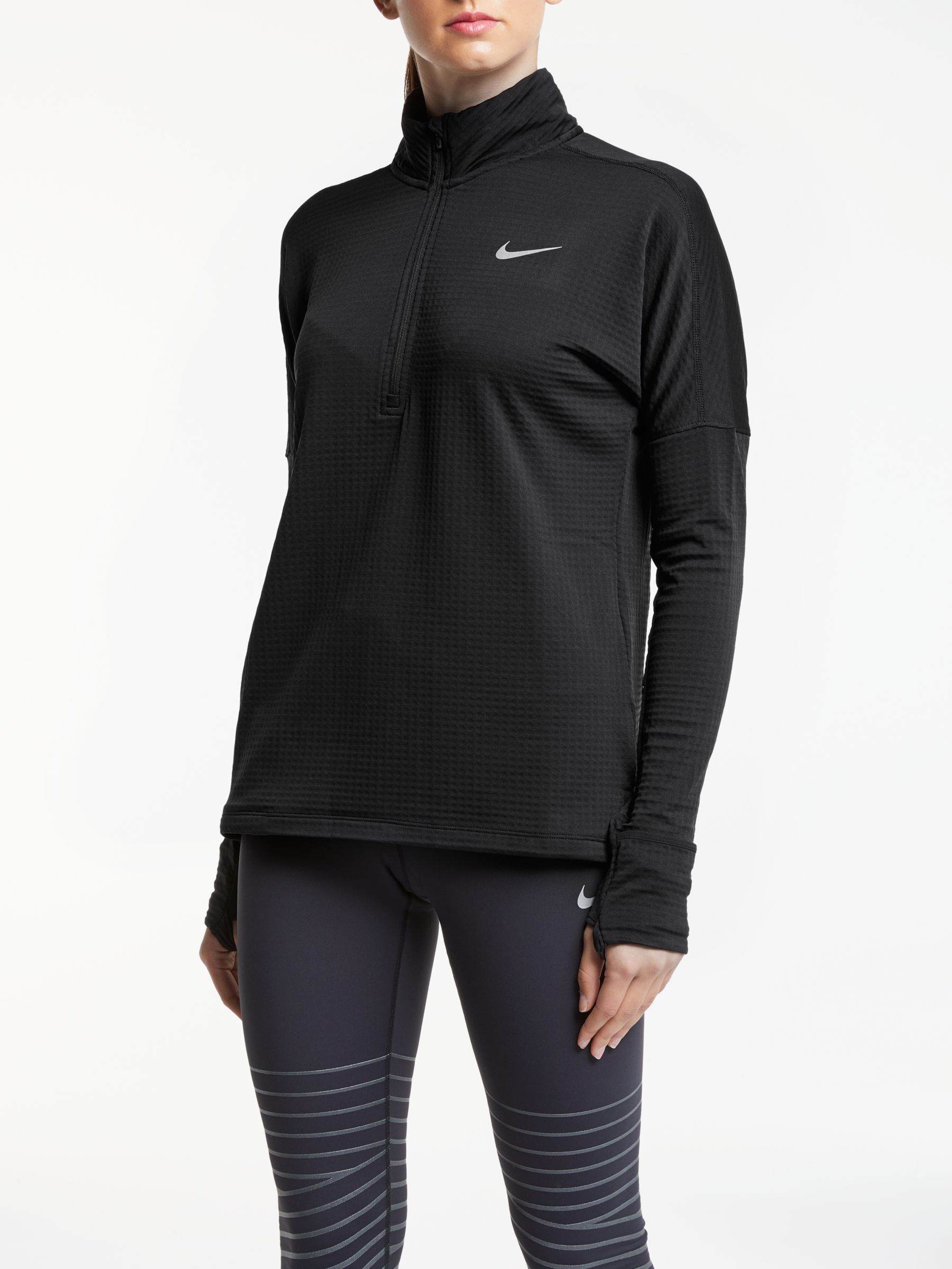 Nike Therma Sphere Element Long Sleeve Running Top, Black, XS