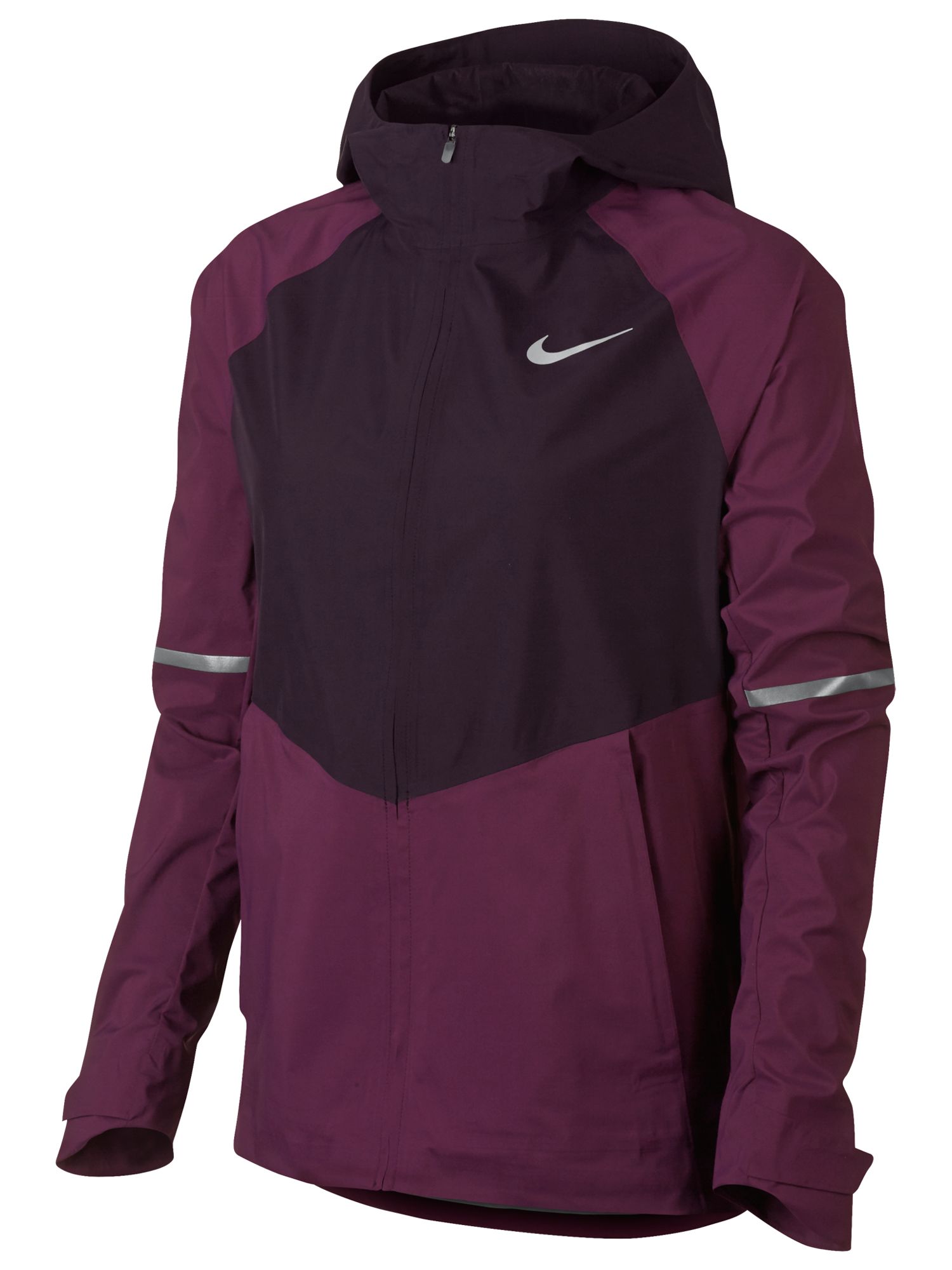 Nike Zonal AeroShield Hooded Running Jacket, Bordeaux/Port Wine ...