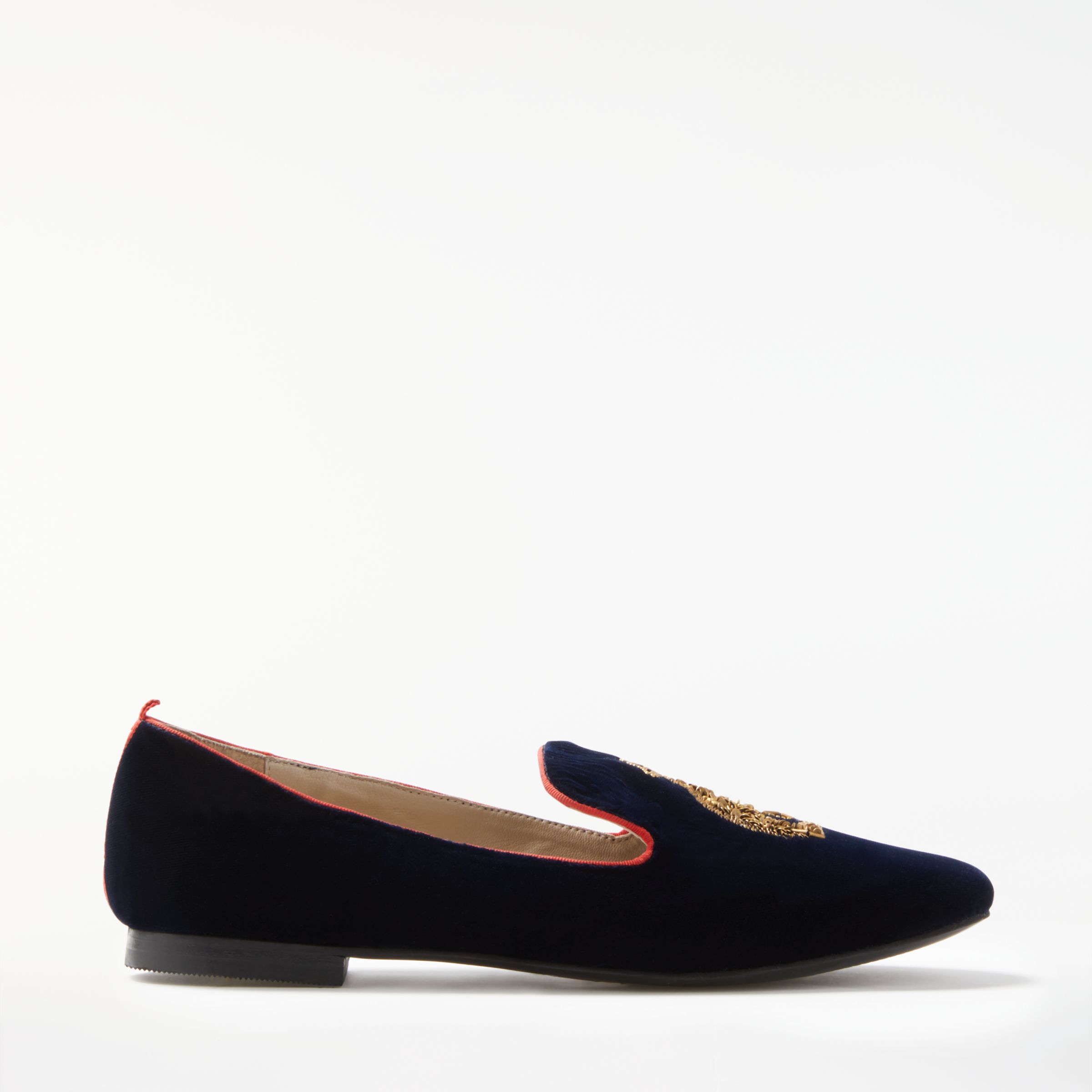 Boden Violetta Embellished Loafers, Navy, 8