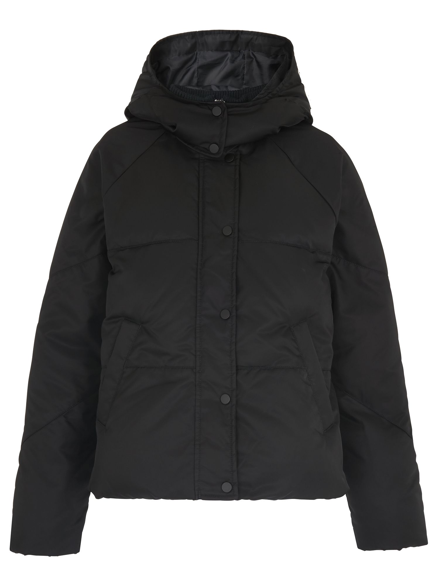 Whistles Iva Casual Puffer Jacket, Black