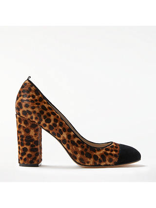 Boden Lisbeth Block Heeled Court Shoes, Leopard