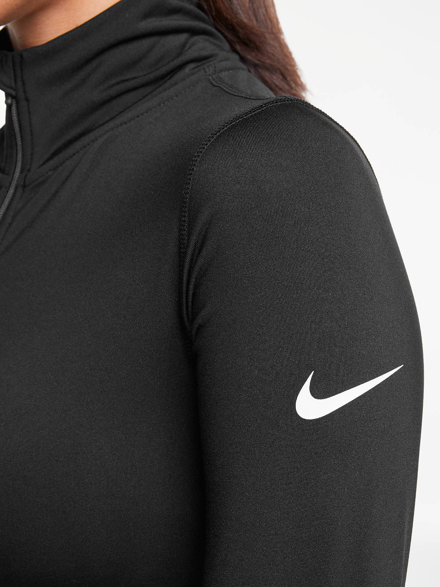 Nike Pro Warm Half Zip Training Top, Black at John Lewis & Partners