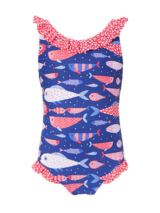 John Lewis & Partners Girls' Millie Fish Swimsuit, Multi
