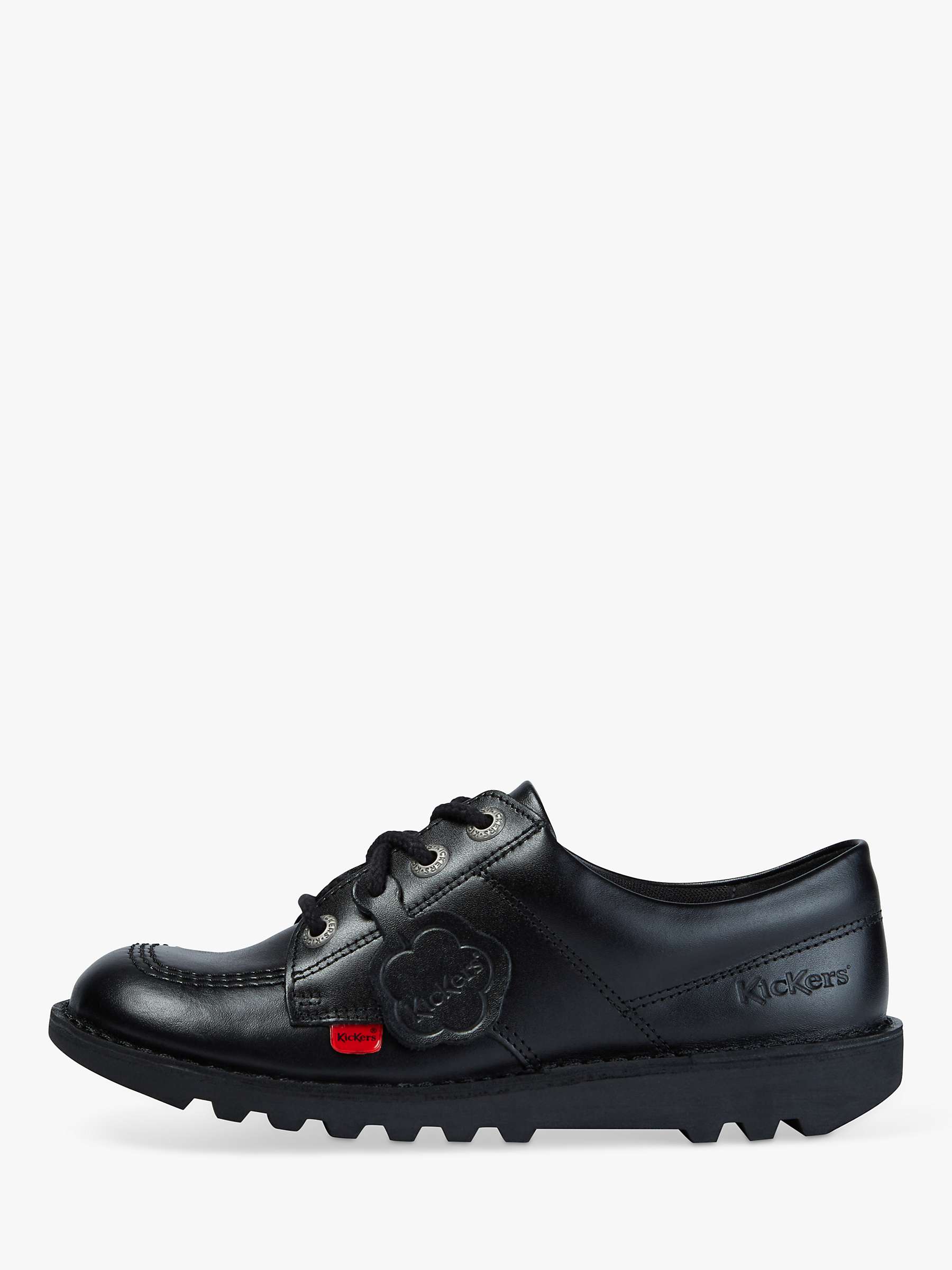 Buy Kickers Kids' Kick Lo Core Lace Up Shoes, Black Leather Online at johnlewis.com