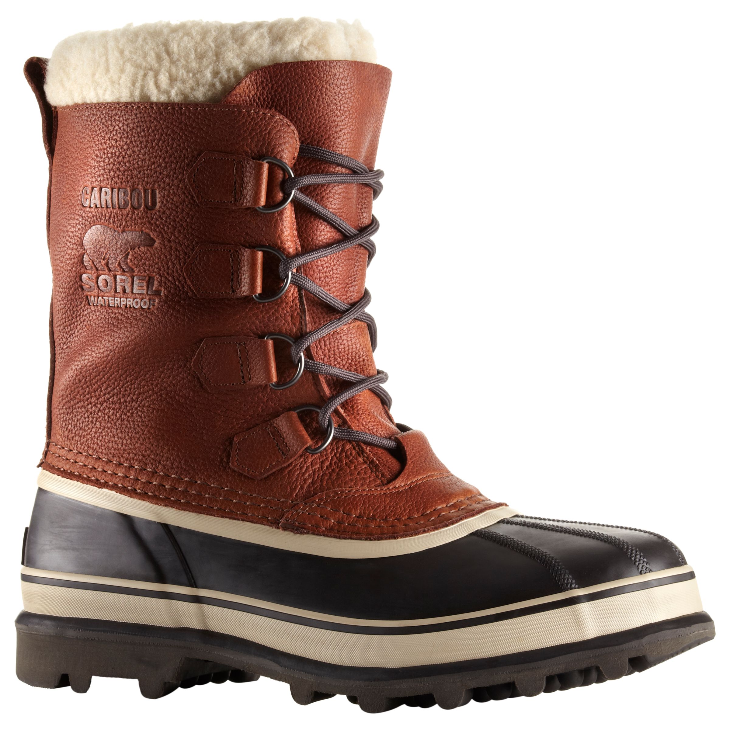 Sorel Caribou Men's Winter Snow Boots, Brown at John Lewis & Partners