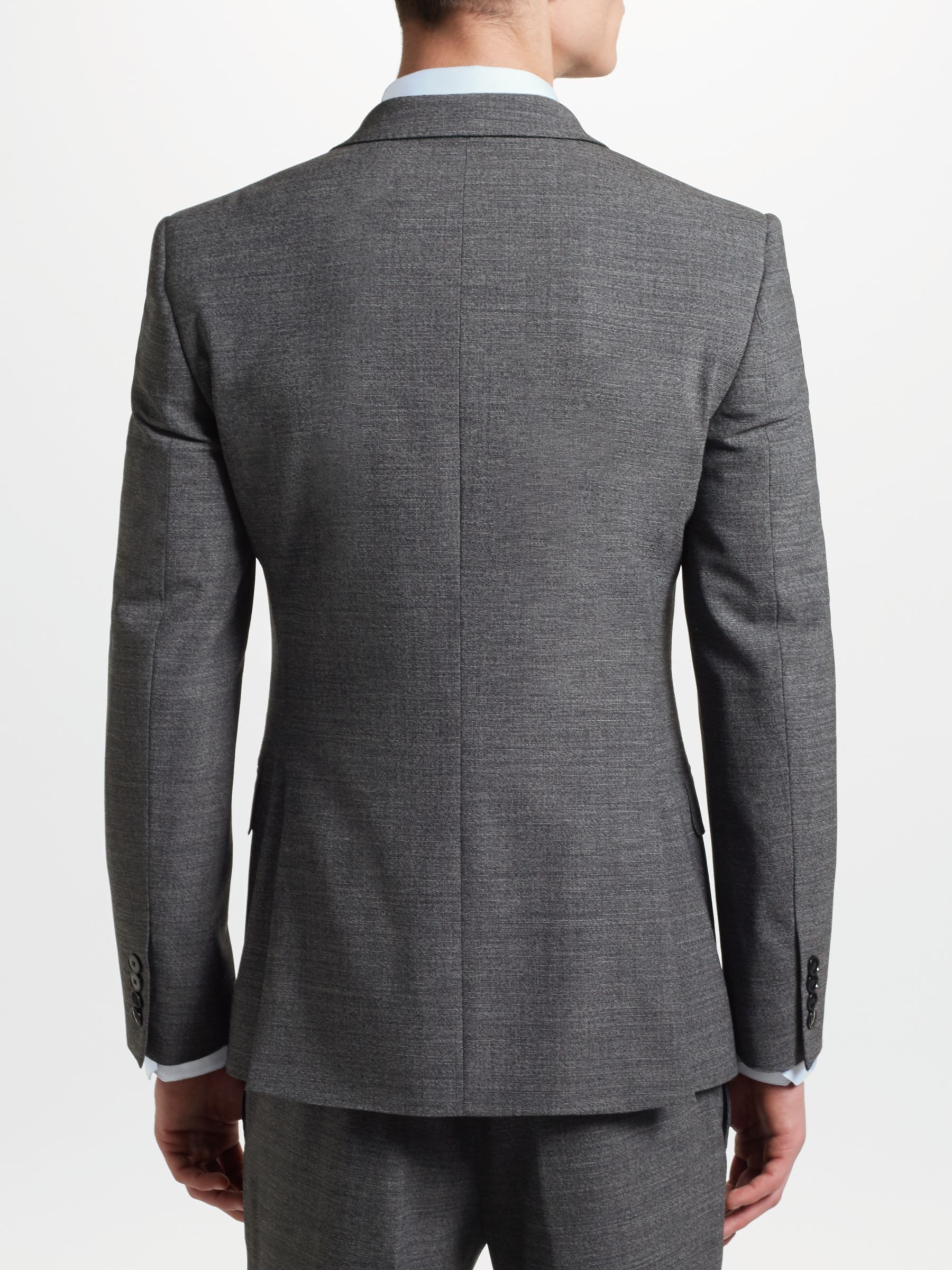 Kin End on End Slim Fit Suit Jacket, Mid Grey
