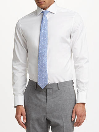 John Lewis & Partners Thomas Mason Royal Oxford Tailored Fit Shirt, White