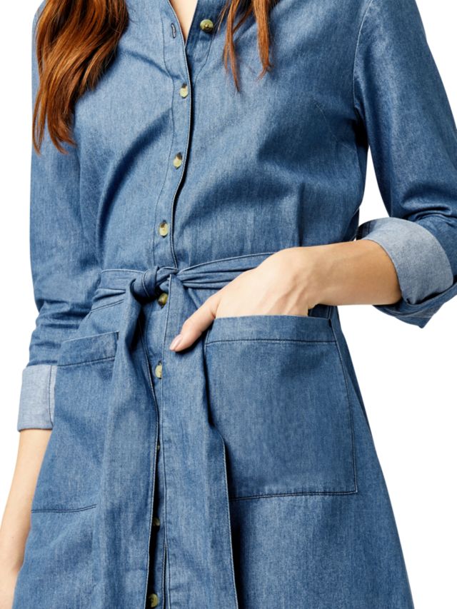 Warehouse midi denim shirt hot sale dress