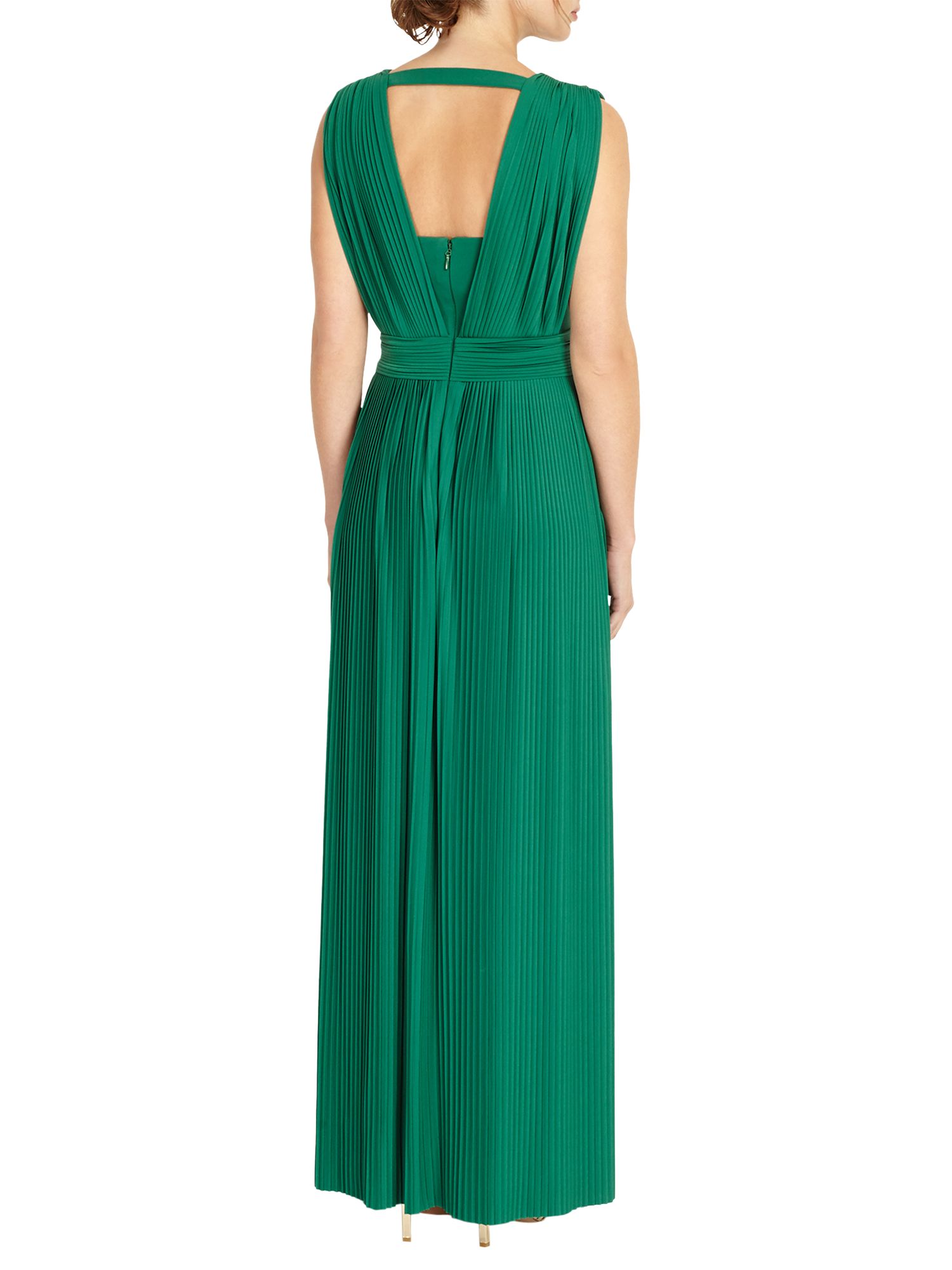 Phase Eight Aldora Pleat Dress, Emerald