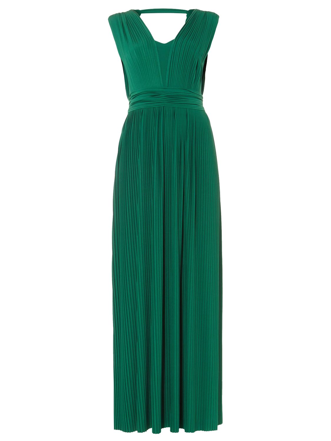 Phase Eight Aldora Pleat Dress, Emerald at John Lewis & Partners