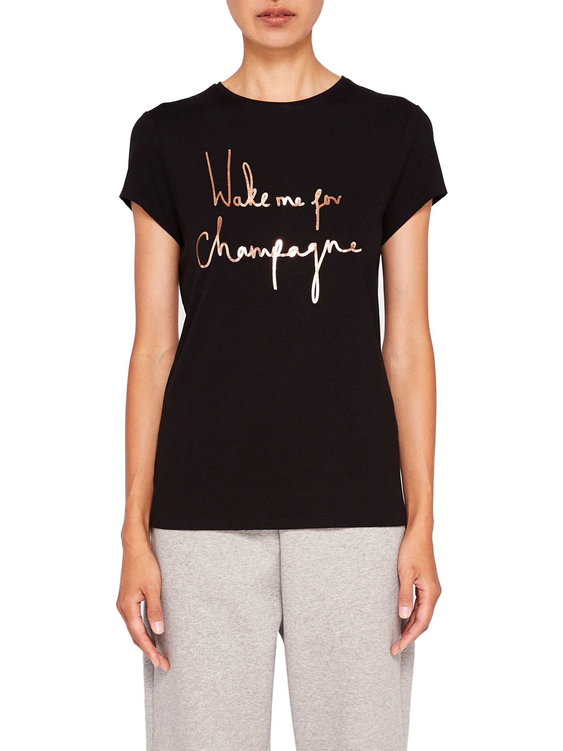 Ted Baker Ted Says Relax Lolyata Wake Me Up For Champagne T-Shirt at ...