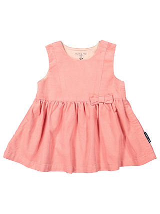 Polarn O. Pyret Baby Corduroy Bow Dress, Pink