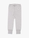 Polarn O. Pyret Children's GOTS Organic Cotton Stripe Leggings, Grey