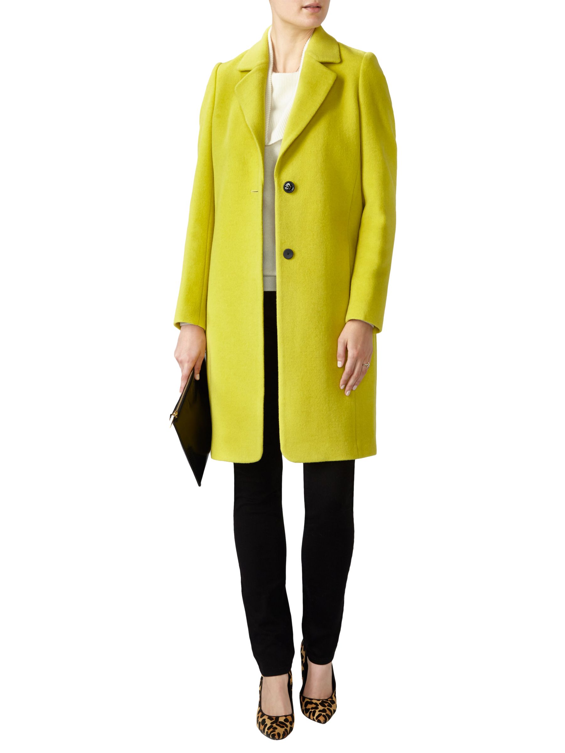 Pure Collection Wool Single Breasted Coat