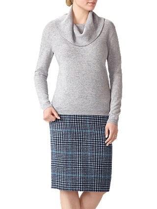 Pure Collection Cashmere Cowl Neck Sweater, Heather Dove