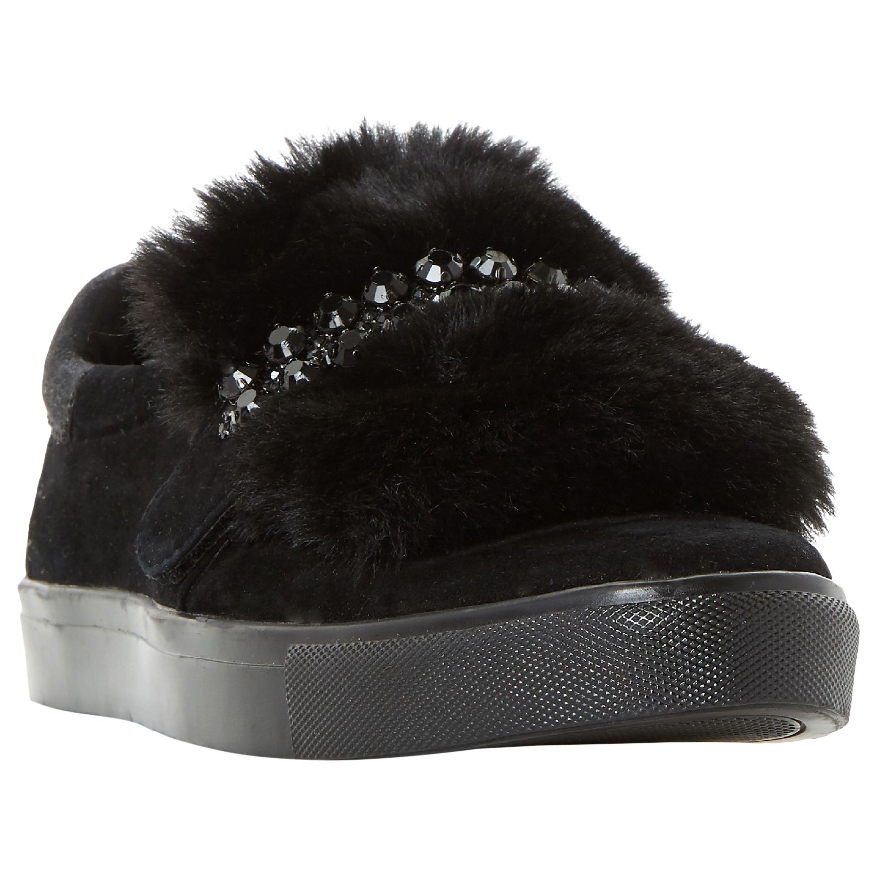 Dune Endless Faux Fur Embellished Trainers