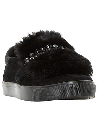 Dune Endless Faux Fur Embellished Trainers
