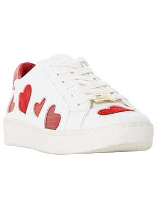 Dune Everlasting Lace Up Heart Trainers