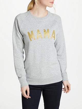 Selfish Mother Mama Crew Neck Sweatshirt, Grey/Gold
