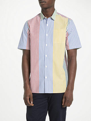 Kin Block Multi Stripe Short Sleeve Shirt, Multi